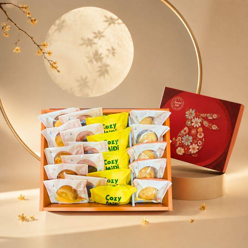 中秋禮盒 D 招牌檸檬餅＋菠蘿蛋黃酥＋乳酪Ｑ餅＋栗子燒
